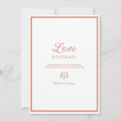 Invitation Élégant Blush et Flore blanche avec Mariage arc (Dos)