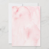 Invitation Elégant Blush et or Aquarelle Mariage floral (Dos)