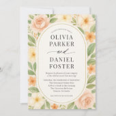 Invitation Elegant Blush Floral Botanical Wedding (Devant)