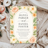 Invitation Elegant Blush Floral Botanical Wedding