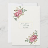 Invitation Elegant Blush Floral Save the Date (Dos)
