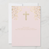 Invitation Élégant Blush Gold Bible Verse Confirmation (Dos)