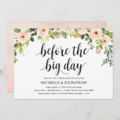 Invitation Élégant Blush Mariage Dîner de répétition Invitati (Devant / Derrière)