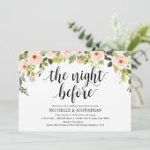 Invitation Élégant Blush Mariage Dîner de répétition Invitati (Debout devant)