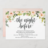 Invitation Élégant Blush Mariage Dîner de répétition Invitati (Devant / Derrière)