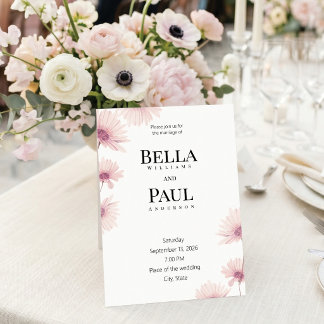 Invitation Elegant Blush Pink Floral Fine Art Wedding