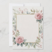 Invitation Elegant Blush Pink Floral Wedding Invite (Dos)