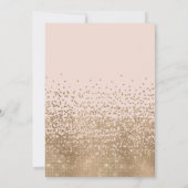 Invitation Elégant Blush Pink Gold Parties scintillant Confet (Dos)