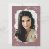 Invitation Elégant Blush Pink Photo 40e fête d'anniversaire (Dos)