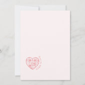 Invitation Élégant Blush Pink QR code Mariage de script moder (Dos)