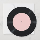 Invitation Elégant Blush Retro Vinyl Record Anniversaire (Dos)