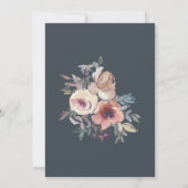 Invitation Élégant Blush rose Automne Floral Mariage chrétien (Dos)