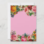 Invitation Élégant Blush rose été Floral Baby shower fille (Dos)