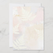 Invitation Elégant Blush Rose Floral Douche nuptiale Invitati (Dos)