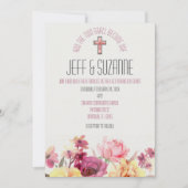 Invitation Élégant Blush rose Floral Inspirationnel Mariage (Devant)