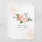 Invitation Elégant Blush Rose Gold Frame Christian Mariage (Dos)