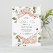 Invitation Elégant Blush Rose Jardin Fête des Mères Brunch (Debout devant)