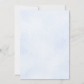 Invitation Elégant Blush Rose Roses Blue Engagement Party (Dos)