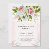 Invitation Élégant Blush Rose Roses Floral (Devant)