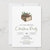 Invitation Elegant Bohemian Earthy Botanical Christmas Invite (Devant)