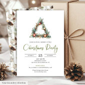 Invitation Elegant Bohemian Earthy Botanical Christmas Invite