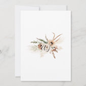 Invitation Elegant Bohemian Rustic Floral Pampas Wedding (Dos)