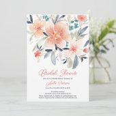 Invitation Elégant boho à fleurs boho terre nuptiale (Debout devant)