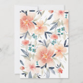 Invitation Elégant boho à fleurs boho terre nuptiale (Dos)
