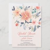 Invitation Elégant boho à fleurs boho terre nuptiale (Devant)
