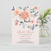 Invitation Elégant boho à fleurs boho terre nuptiale (Debout devant)