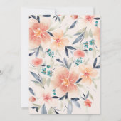 Invitation Elégant boho à fleurs boho terre nuptiale (Dos)