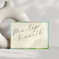Elégant Boho Abstrait Aquarelle Pastel Mariage