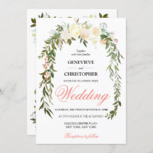 Elégant Boho Aquarelle Coral Floral