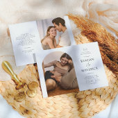 Invitation Elegant Boho Arch Classic Typographie Mariage phot