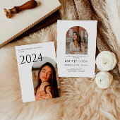 Invitation Élégant Boho Arch Graduation