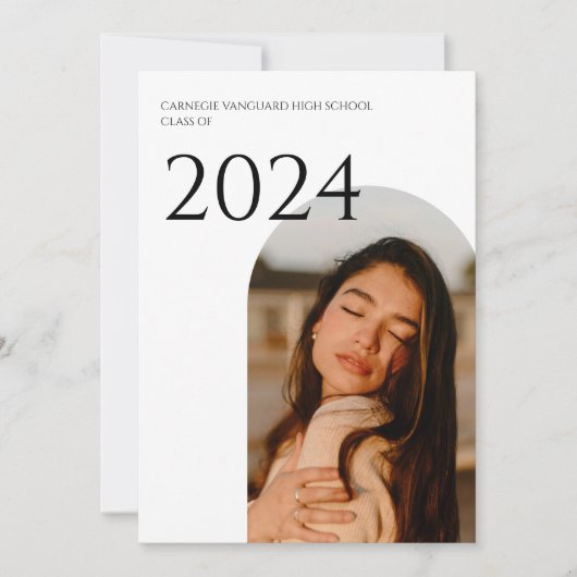 Invitation Élégant Boho Arch Graduation (Devant)