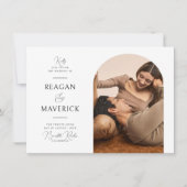 Invitation Elégant Boho Arch moderne minimaliste Mariage phot (Devant)