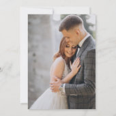 Invitation Elégant Boho Beige Floral Mariage photo (Dos)