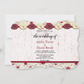 Invitation Élégant Boho Bourgogne Classy Moderne Floral Maria (Devant)