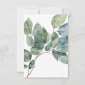 Invitation Elégant boho chic aquarelle verdure botanique (Dos)