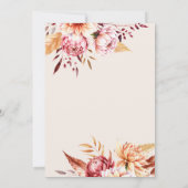 Invitation Elégant Boho Chic Floral Mariage (Dos)