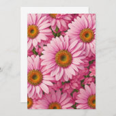 Invitation Élégant boho chic flores rose pâle (Devant / Derrière)