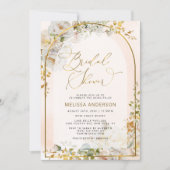 Invitation Elegant Boho Chic Garden Fête des mariées (Devant)