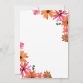 Invitation Elégant Boho Country Roses Floral Mariage de autom (Dos)