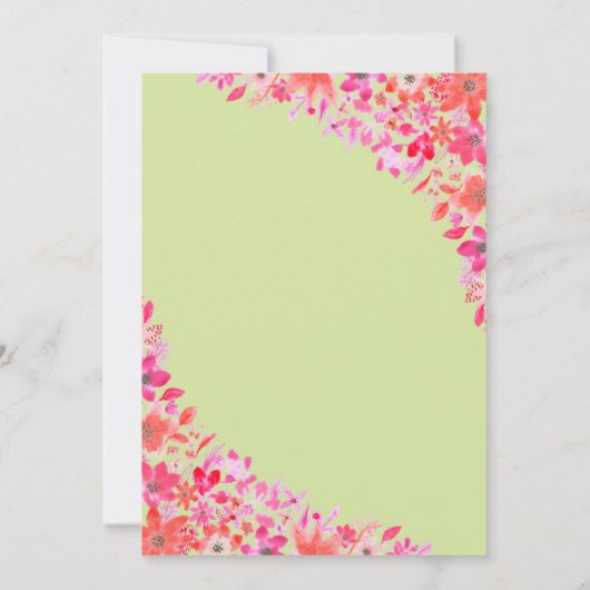 Invitation Elégant Boho Country Sage Green Floral Mariage (Dos)