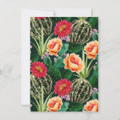 Invitation Elégant Boho Desert Cactus & Flowers Fête des mari (Dos)