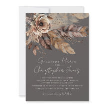 Elégant Boho Earthy Floral Aquarelle Mariage
