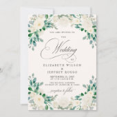 Invitation Elégant Boho été printemps ivoire Mariage floral (Devant)