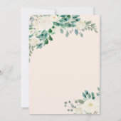 Invitation Elégant Boho été printemps ivoire Mariage floral (Dos)