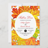 Invitation Elégant Boho Fall Feuilles Pays Floral Mariage (Devant)
